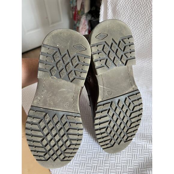 Bruno Marc Philly-10 Brown Combat Lace-Up Boots Size 6.5 EUC Side Zip Buckle - Picture 10 of 12